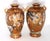 Antique Japanese Signed Satsuma Porcelain Vases, Matched Pair With Double Handles, Faces and Dragon on Each For Sale In Miami - Image 6 of 10