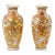 19th Century Hand Painted / Gilt Porcelain Satsuma Pair Vase For Sale