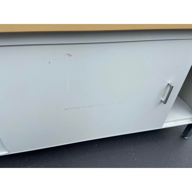 Beige 1990s Pitney Bowes Vintage Modern Steel Credenza Storage Cabinet For Sale - Image 8 of 12