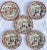 1920’s Antique Japanese Chinoiserie Hand Painted Traditional Geisha Girl & Pagoda Plates & Small Bowls - A 21 Piece Set For Sale - Image 4 of 10