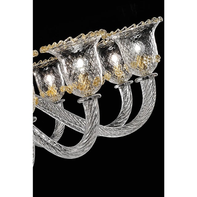 Imperial Style “Rigadin” Murano Glass Chandelier in Venetian Design For Sale - Image 4 of 9