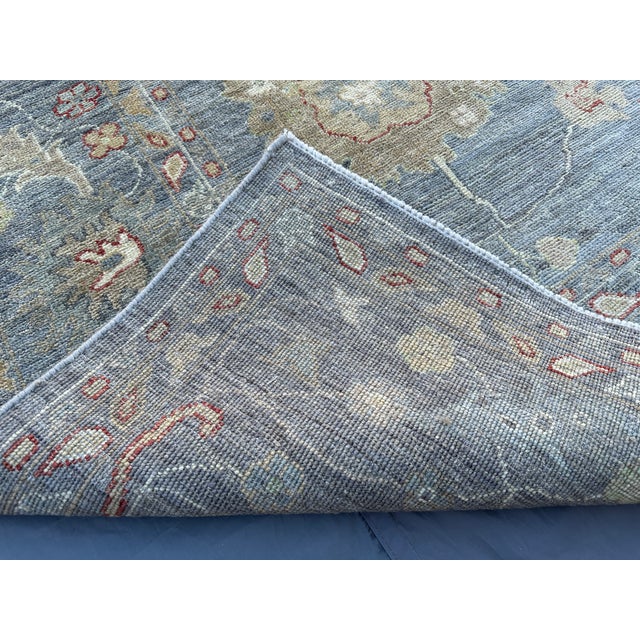 Modern Oushak Handmade Rug 6'9" X 9'9" – Luxury Afghan Wool Area Carpet For Sale - Image 9 of 9