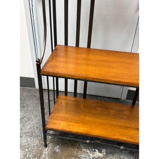 Industrial Iron + Wood Four-Tier Étagère For Sale - Image 12 of 12
