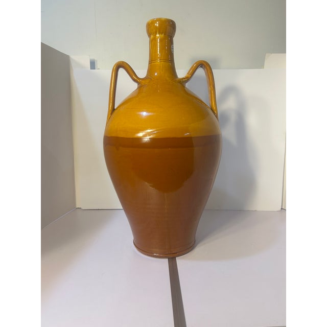 Vintage Nicola Fasano Grottaglie Italian Terracotta Floor Urn - 24" For Sale - Image 11 of 18