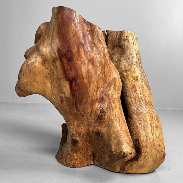 Mid-Century Modern Japanese Tsuge Burl Wood Sculpture, 1920s For Sale - Image 3 of 18