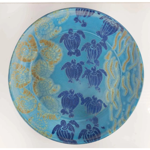 Mid Century Style Large Art Pottery Charger For Sale - Image 12 of 12