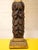 Vintage Hand-Carved Acanthus Wood Table Lamp With Linen Box Shade For Sale - Image 10 of 12