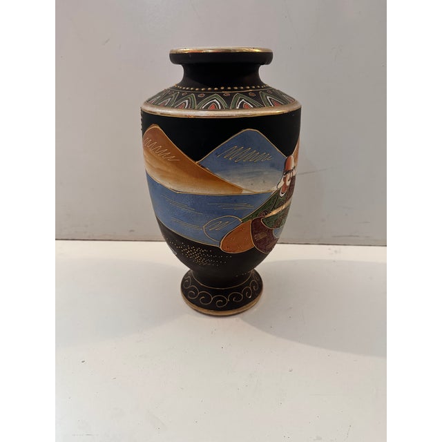 Asian Vintage Satsuma Vase For Sale - Image 3 of 8