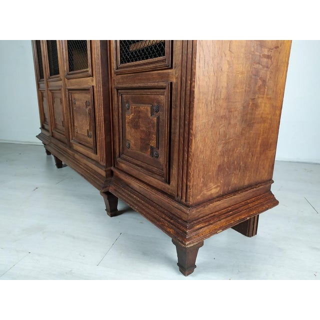 Wood Louis XVI Bookcase in Oak, 1890s For Sale - Image 7 of 18