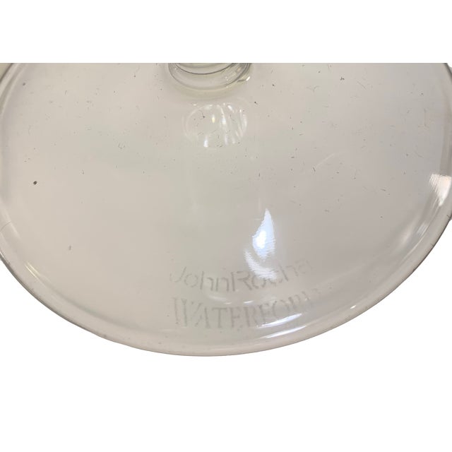 Geo Oden Crystal White Wine Glasses by John Rocha for Waterford a Set