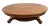 1970s Vintage Oval Coffee Table Tiger Oak, Center Drawer, Shelf, Columns, Empire Style For Sale - Image 5 of 10