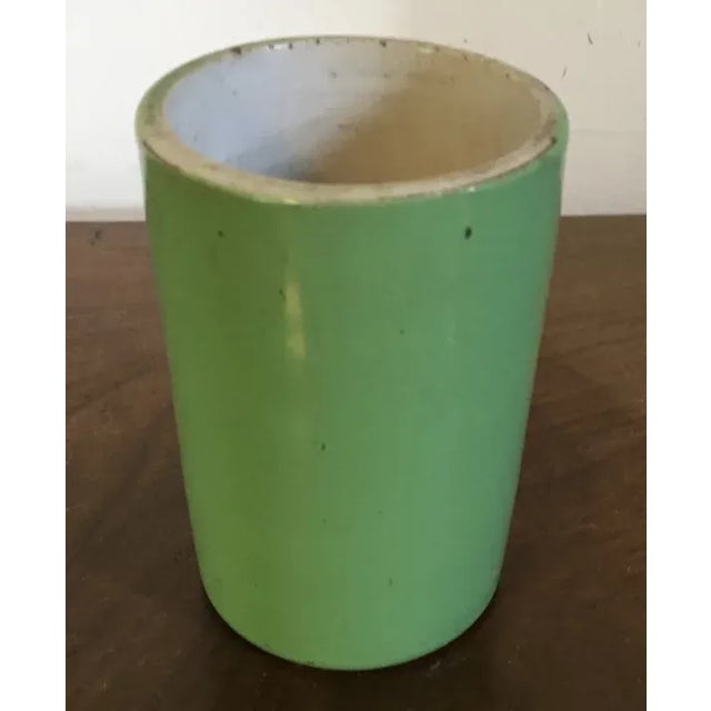 Green Antique 19th Century Chinese Monochrome Porcelain Vase in Bright Green Glaze For Sale - Image 8 of 12