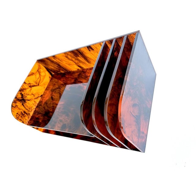 Vintage French Space Age Acrylic Glass Organizer, 1970s For Sale - Image 17 of 18