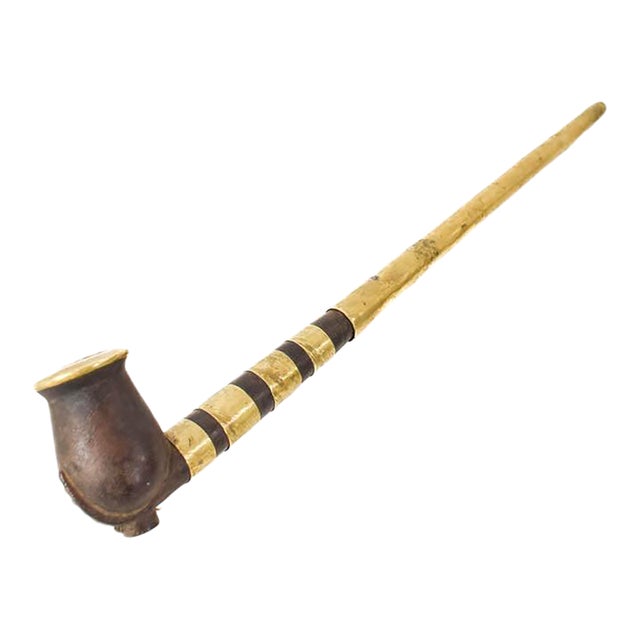 Early 20th Century Dinka Smoking Pipe South Sudan For Sale