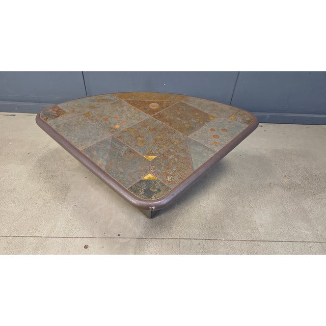 Triangular Coffee Table attributed to Paul Kingma, 1980s For Sale - Image 18 of 18