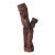 1998 Wood Sculpture "Bell Ringer" Signed Nicolae Serban Romania 23"h Modernist Expressionist Folk Art For Sale