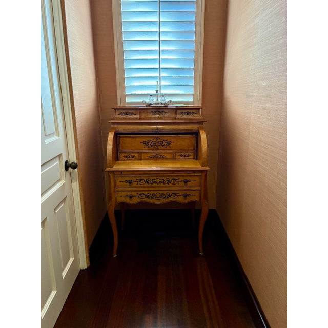 A beautifully preserved French Restoration (Charles X–period) secretary desk, crafted c. 1830 and finished in richly...