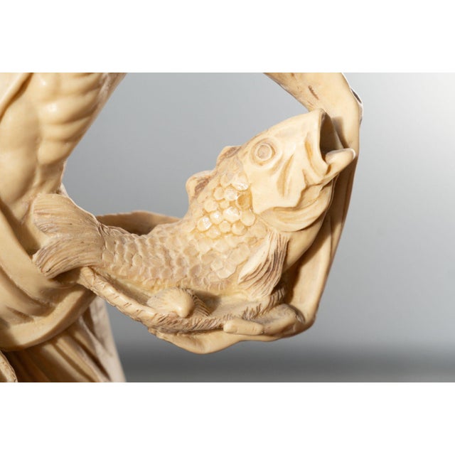 Vintage Hand-Carved Oriental Resin Sculptures, 1970s, Set of 4 For Sale - Image 9 of 12