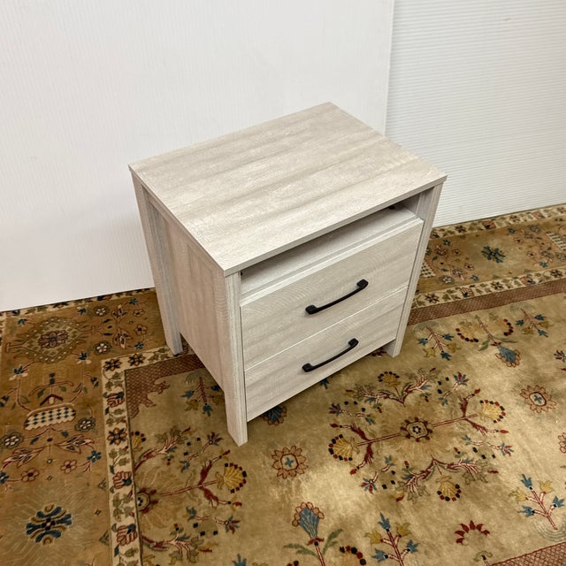 Galano Modern Nightstand, Dusty Gray Oak For Sale - Image 9 of 12