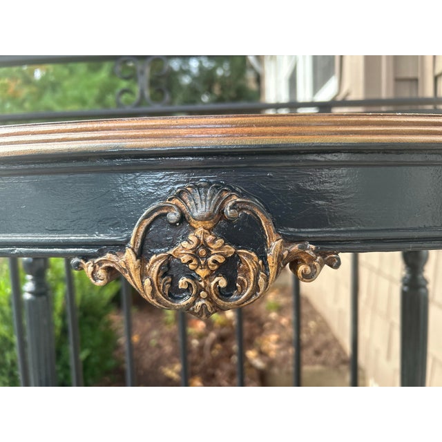 Wood Vintage Refinished Diamond Veneer Console Table For Sale - Image 7 of 9