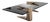 "Falce" Coffee Table With Bronze and Stainless Steel, Hand Crafted For Sale