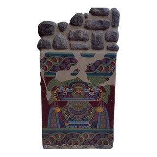 Robert Lentz — Goddess of Teotihuacan, Original Monumental Painted Stucco Sculpture, 1990s For Sale