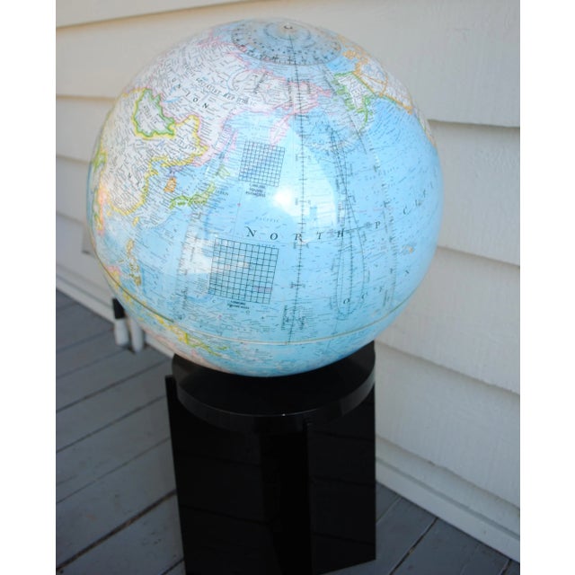 Late 20th Century 1980s World Globe With Lucite Stand For Sale - Image 5 of 7