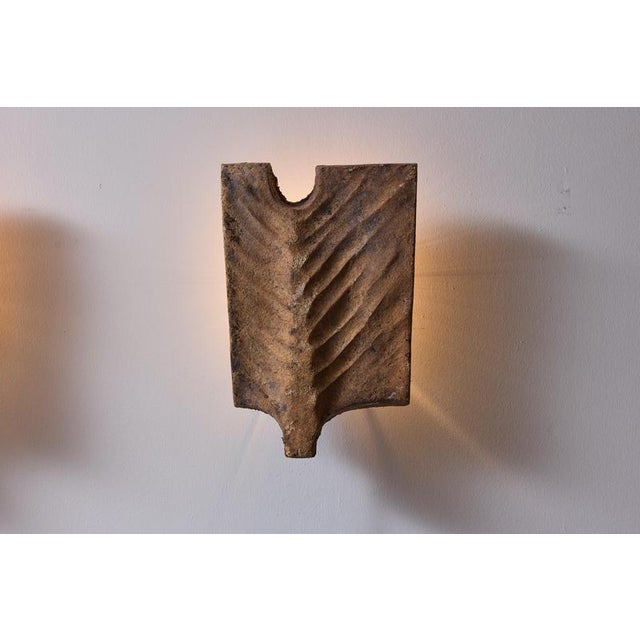 Ceramic Palme Wall Lamps by Georges Jouve, 1960s, Set of 2 For Sale - Image 4 of 13