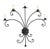 Italian Wall Lamp with Iron Decorations For Sale