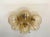 Italian flush mount with seven amber bubbles Murano glass globes carefully hand blown with bubbles inside the glass using...
