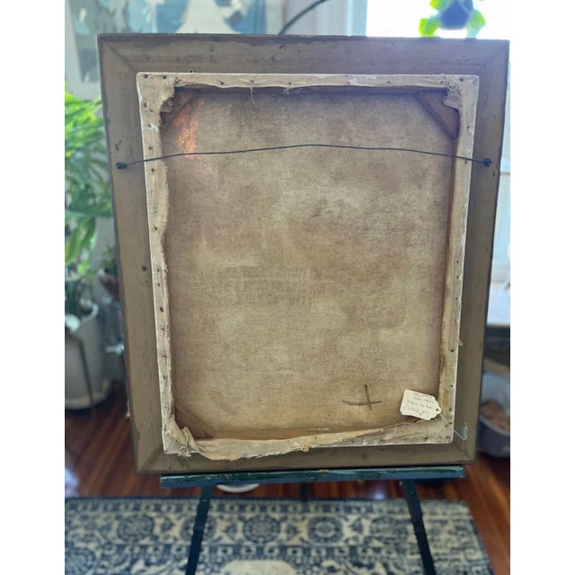 Vintage Sacha Tébo Signed Encaustic Nude Portrait Painting, 1968, Haitian Modernist For Sale - Image 11 of 11