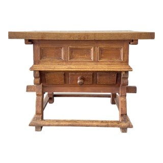Antique Alpine Pine Tavern Jogl Table For Sale