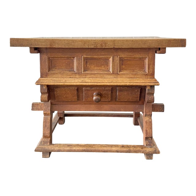 Antique Alpine Pine Tavern Jogl Table For Sale