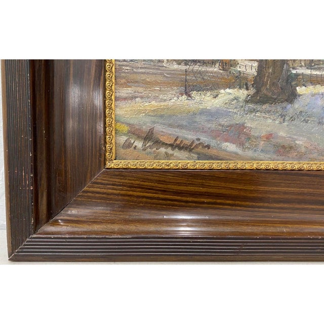 Early 20th Century impressionist street scene by listed French artist Joseph Lamberton (1867-1943) Original oil on board...