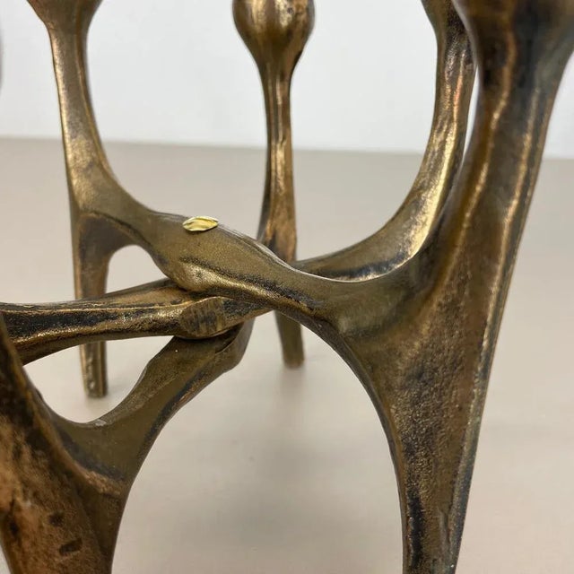 Mid-Century German Brutalist Candleholder in Bronze from Michael Harjes, 1960s For Sale - Image 14 of 18