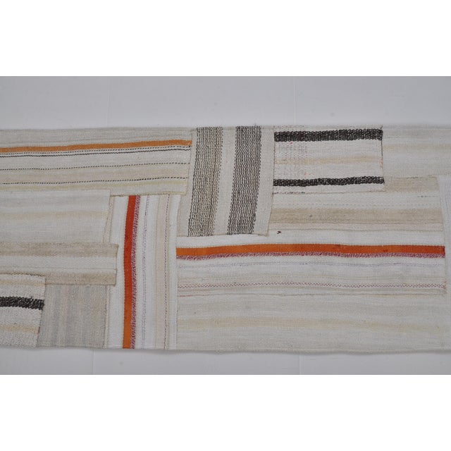 Vintage Handwoven Hemp Kilim Runner For Sale - Image 9 of 10