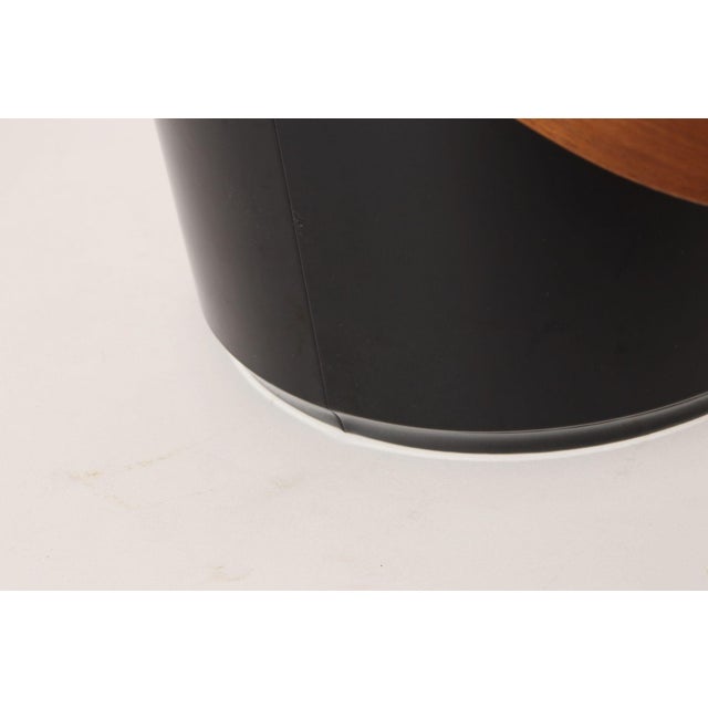 Mid Century Modern Black Vinyl and Teak Insulated Ice Bucket by Georges Briard For Sale - Image 14 of 18