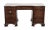 1950s 1950s Serpentine Front Baker Mahogany Leather Top Pedestal Writing Desk For Sale - Image 5 of 9