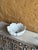 Contemporary White Marble Vessel Sink – Hand-Carved Flower Shape Bathroom Basin For Sale - Image 3 of 7