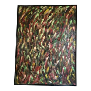 Rain of Thoughts Original Abstract Expressionism Oil Painting by Monique Nichols