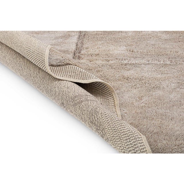 2020s Textured Two-Tone Hand-Knotted Wool Rug | 10'0" X 6'11" | One of a Kind For Sale - Image 5 of 9