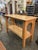 Traditional 1960s Vintage Arched White Oak Refectory Console Table With One Shelf For Sale - Image 3 of 12