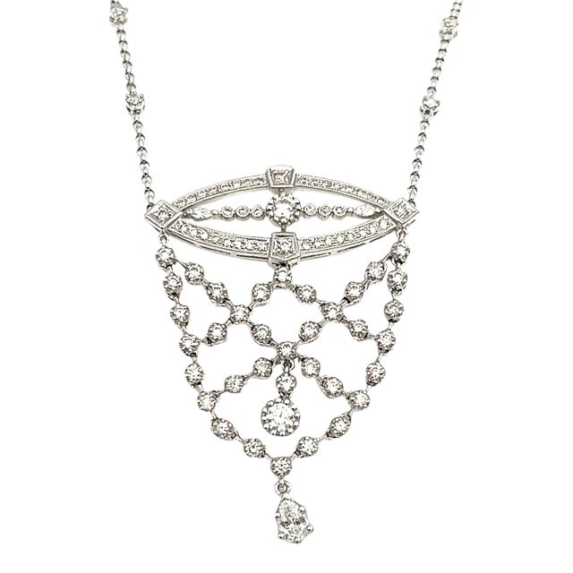 2.23 Ct Diamond Necklace For Sale