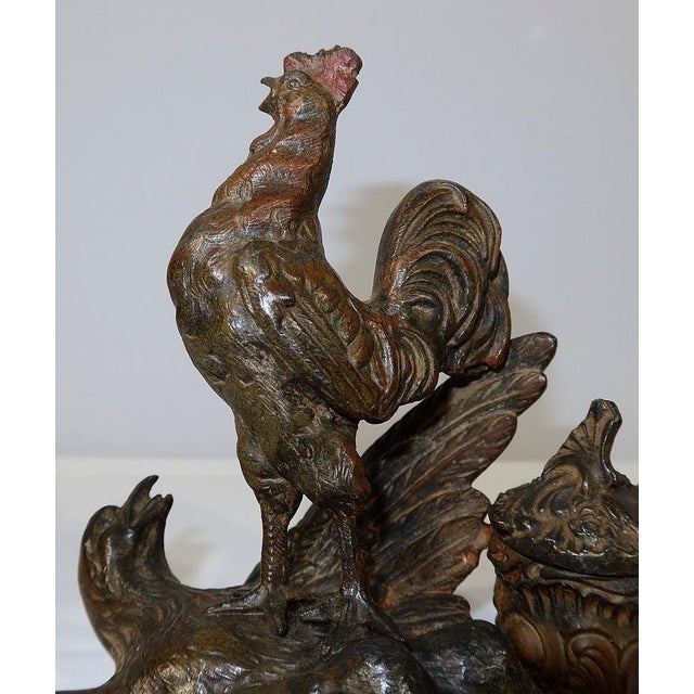Late 19th Century Inkwell with Rooster For Sale - Image 6 of 18