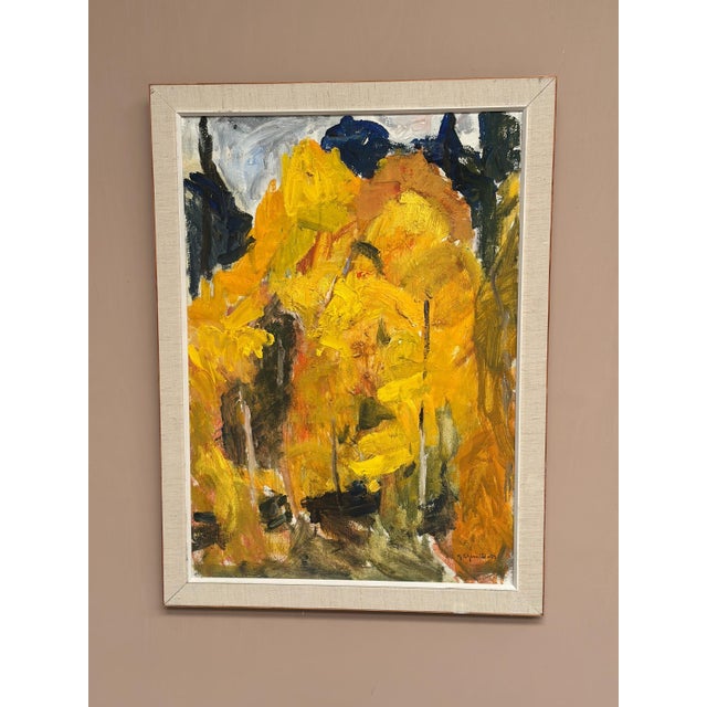 Mid-Century Modern KJ Steinlöf, Trees, 1973, Oil on Canvas, Framed For Sale - Image 3 of 18