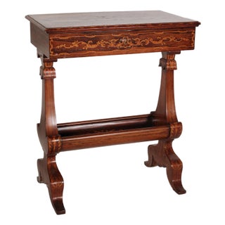 Continental Napoleon III Marquetry Side Table For Sale