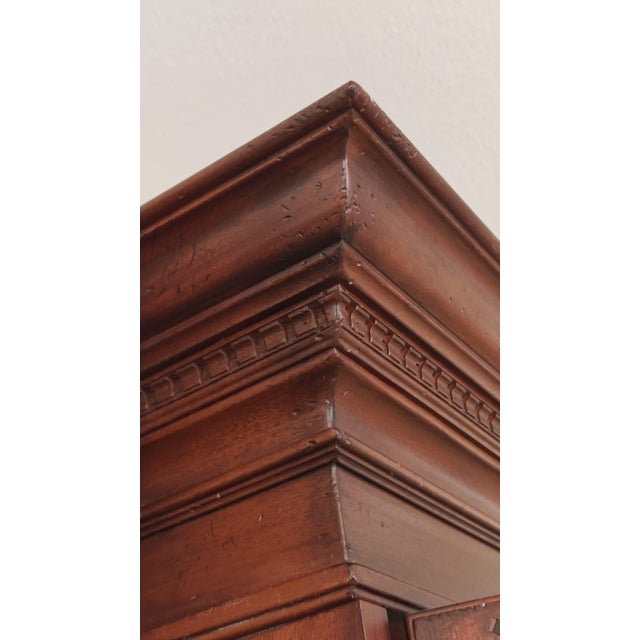 Mid-Century Modern Early 19th Century Drexel Heritage Accolade Collection Illuminated China Cabinet / Breakfront For Sale - Image 3 of 6