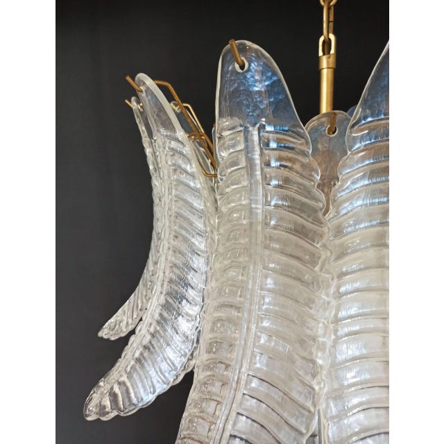 Glass Italian Murano Six-Tier Opaline Felci Glass Chandelier, 36 Opal Glasses For Sale - Image 7 of 12
