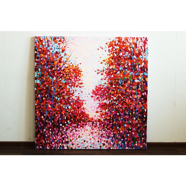 Artist Andrei Sitsko "Trees by the Water Iv" Modern Original Painting For Sale - Image 9 of 13