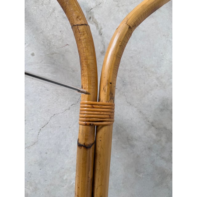 Vintage Dal Vera Italian Rattan & Bamboo Rectangular Dining Table With Glass Top For Sale - Image 16 of 16